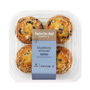 Favorite Day Blueberry Streusel Muffins - 4ct/14oz