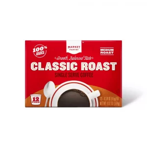 Market Pantry - Premium Roast Medium Roast Coffee - Single Serve Pods - 12ct