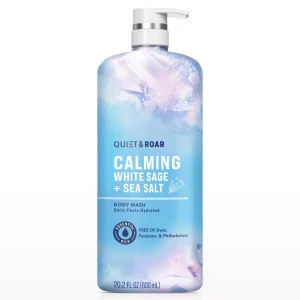Quiet & Roar Calming Body Wash with Essential Oils - White Sage/Sea Salt - 20.2 fl oz