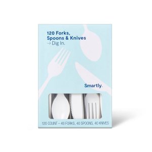 Smartly Plastic Forks, Spoons, Knives - 120 CT