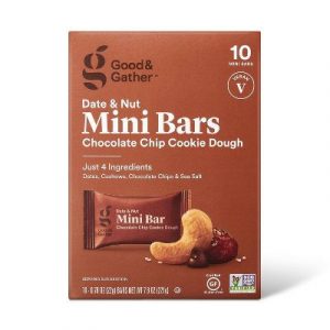 Good & Gather Date and nut Bars Mini Chocolate Chip Cookie Dough - 7.8oz/10ct
