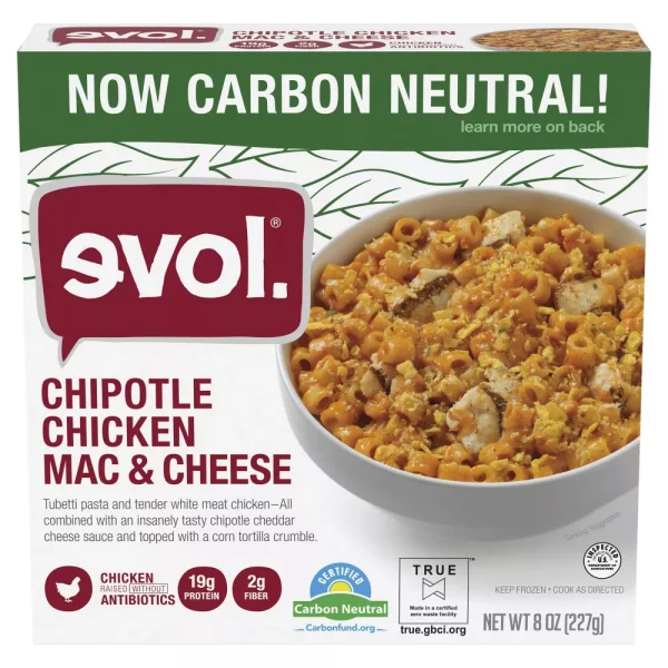 Evol Frozen Chipotle Chicken Macaroni and Cheese - 8oz