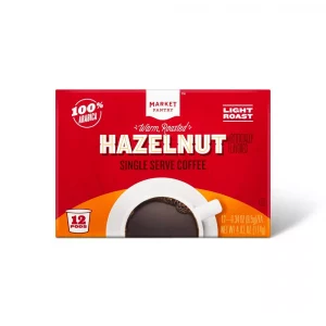 Market Pantry - Hazelnut Light Roast Coffee - Single Serve Pods - 12ct