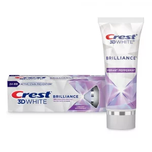 Crest 3D White Brilliance + Advanced Stain Protection Premium Vibrant Peppermint Toothpaste