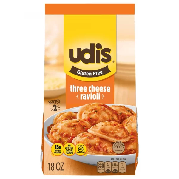 Udi's Gluten Free Three Cheese Frozen Ravioli - 18oz