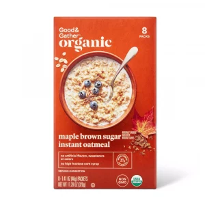 Good & Gather Organic Maple Brown Sugar Instant Oatmeal Packets - 11.28oz/8ct