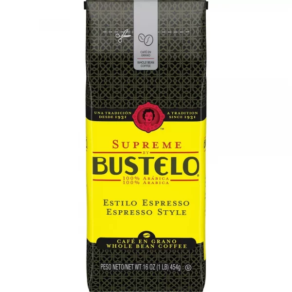 Cafe Bustelo Espresso Style Whole Bean Dark Roast Coffee - 16oz
