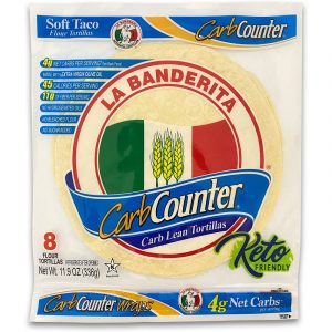 La Banderita Carb Counter Keto Friendly White Tortilla Wraps - 11.9oz/8ct