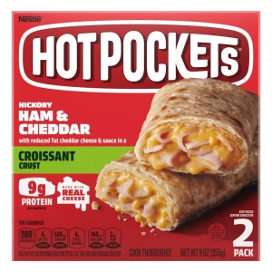 Hot Pockets Crispy Buttery Crust Frozen Hickory Ham and Cheddar