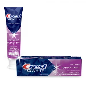 Crest 3D White Whitening Toothpaste, Radiant Mint