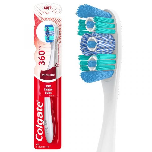 Colgate 360 Optic White Whitening Toothbrush Soft 1 CT