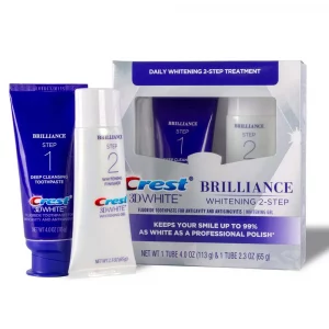 Crest 3D White Brilliance + Whitening Two-step Toothpaste with Hydrogen Peroxide - 2pk