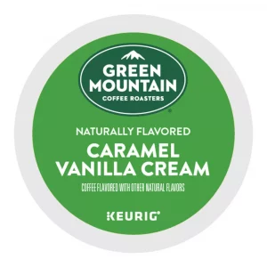 24ct Green Mountain Coffee Caramel Vanilla Cream Keurig K-Cup Coffee Pods Flavored Coffee Light Roast