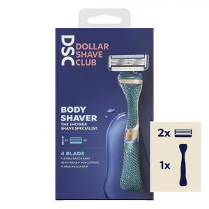 Dollar Shave Club 4-Blade Razor Handle with 2 Cartridges