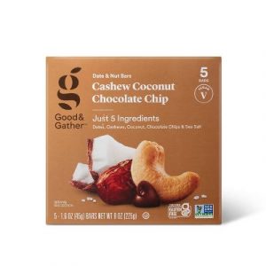 Good & Gather Cashew Coconut Chocolate Chip Date & Nut Bars - 8oz/5ct