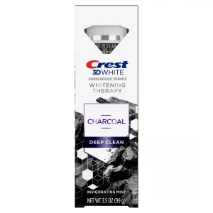 Crest 3D White Whitening Therapy Charcoal Deep Clean Fluoride Toothpaste - Invigorating Mint - 3.5oz