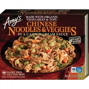 Amy's Frozen Chinese Noodles with Veggies Cashew Cream Sauce - 9.5oz