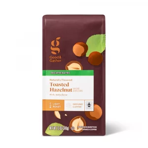 Naturally Flavored Hazelnut Decaf Bagged Light Roast Ground Coffee - 12oz