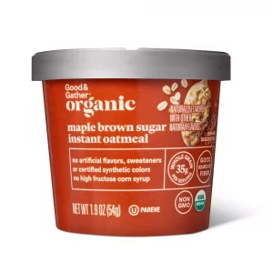 Good & Gather Organic Maple Brown Sugar Instant Oatmeal Cup - 1.9oz