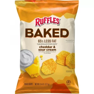Ruffles Oven Baked Cheddar & Sour Cream Flavored Potato Crisps - 6.25oz