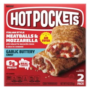Hot Pockets Garlic Buttery Crust Frozen Italian Meatballs & Mozzarella - 9oz/2ct