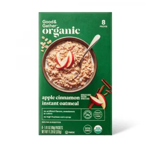 Good & Gather Organic Apple Cinnamon Instant Oatmeal Packets - 11.28oz/8ct