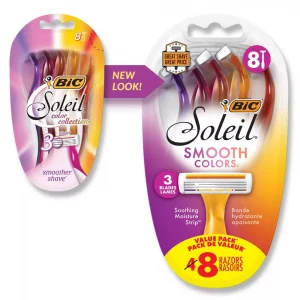 BiC Soleil Smooth Colors 3-Blade Women's Disposable Razors
