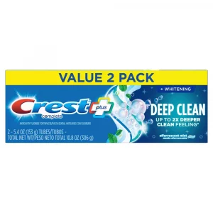 Crest + Deep Clean Complete Whitening Toothpaste Effervescent Mint - 5.4oz