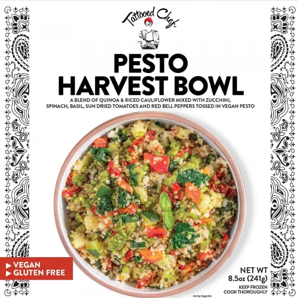 Tattooed Chef Gluten Free and Vegan Frozen Pesto Harvest Bowl - 8.5oz