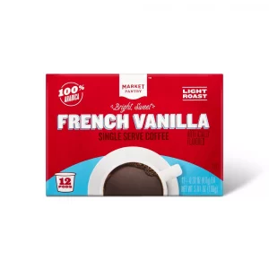 Market Pantry - French Vanilla Light Roast Coffee - Single Serve Pods - 12ct