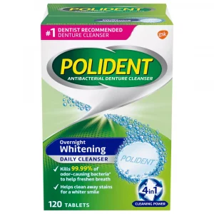 Polident Denture Cleaner Overnight Tablets - 120ct