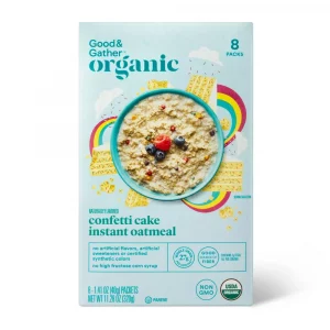 Good & Gather Organic Confetti Cake Naturally Flavored Instant Oatmeal - 8oz
