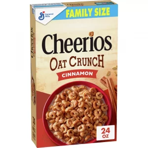 General Mills Family Size Cheerios Oat Crunch Cinnamon Cereal - 24oz