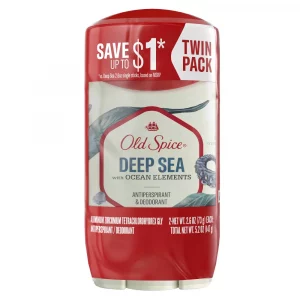 Old Spice Invisible Solid Antiperspirant Deodorant for Men - Deep Sea - Sea Mineral Scent - 2.6oz/2pk