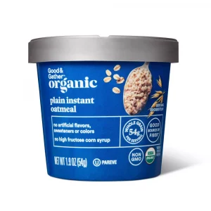 Good & Gather Organic Plain Instant Oatmeal Cup - 1.9oz