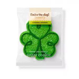Favorite Day St. Patrick's Day Clover Decorated Cookie - 2.12oz