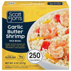 Scott & Jon's Gluten Free Frozen Garlic Butter Shrimp Rice Bowl - 8oz