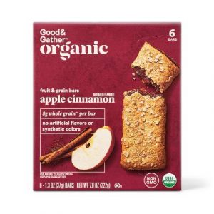 Good & Gather Organic Whole Grain Apple Cinnamon Fruit & Grain Bars - 6ct
