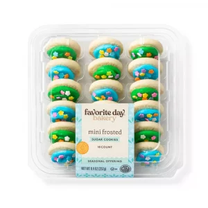 Favorite Day Spring Blue & Green Mini Frosted Cookies - 9.4oz/18ct