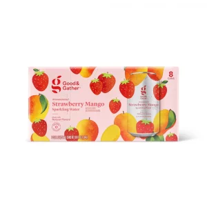 Good & Gather Strawberry Mango Sparkling Water - 8pk/12 fl oz Cans