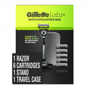 Gillette Labs with Exfoliating Bar Men's Razor with Travel Case