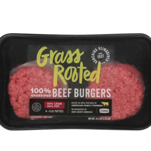 Grass Rooted Beef Burgers, 80% 20% 4 - half lb patties