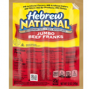 Hebrew National Jumbo Beef Franks Hotdogs