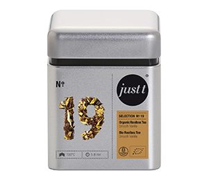 Just-t Organic Rooibos tea smooth Vanilla (120 grs) Tin