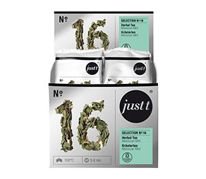 Just-t Organic herbal tea Moroccan mint (2. grs) Premium Nylon Bag 20 CT