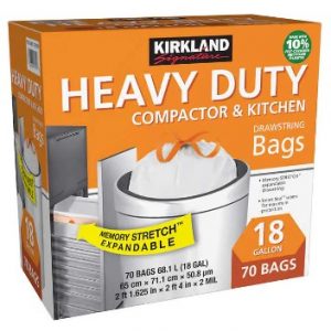 Kirkland Signature 18 Gal Compactor & Kitchen 70 ct