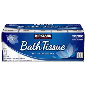 Kirkland Signature Toilet Paper Bath Tissue, 2-Ply - 30 Rolls