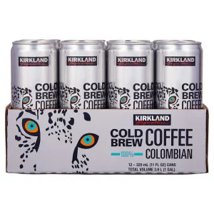 Kirkland Signature Colombian Cold Brew Coffee, 11 fl oz, 12 ct