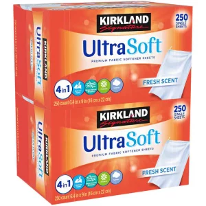Kirkland Signature Fabric Softener Sheets, 250 ct 2 pack