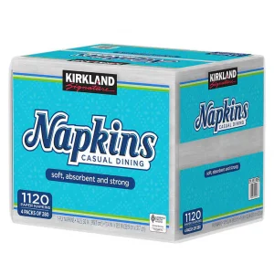 Kirkland Signature Napkins, 1 Ply, 280 ct 4-pack